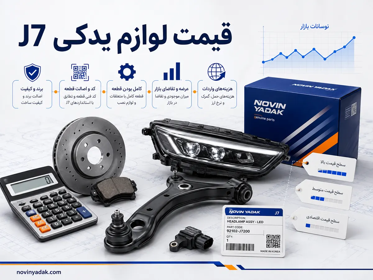 قیمت لوازم یدکی کی ام سی J7