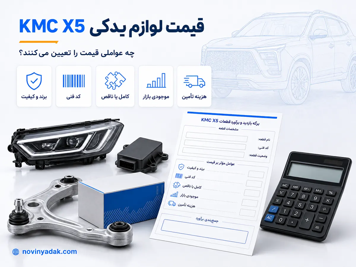 عوامل مؤثر بر قیمت لوازم یدکی کی ام سی X5 در نوین یدک