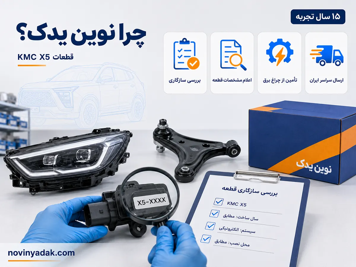 مزایای خرید لوازم یدکی کی ام سی X5 از نوین یدک